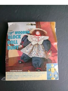 10" Wooden Block Doll Body Kit Doll Factory  Easy to Make (NOS)